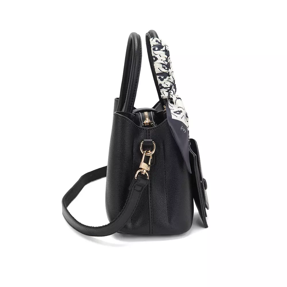 En-ji Solra Handbag Wanita Warna Black