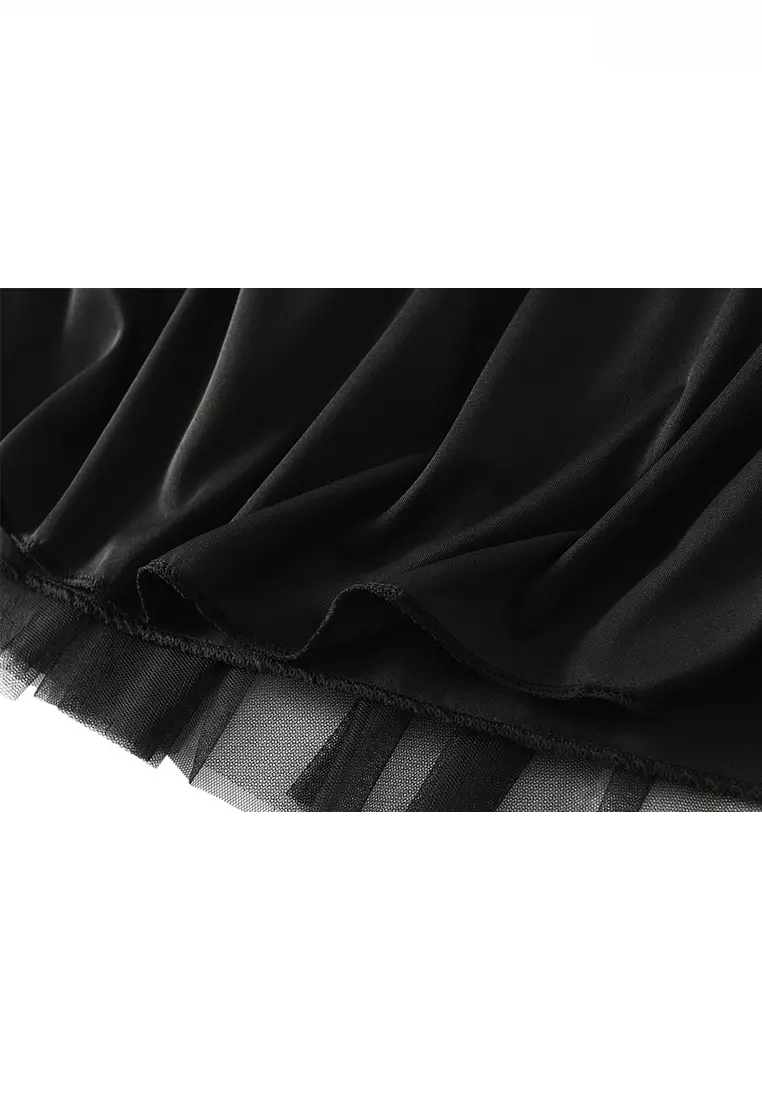 Spring/Summer Mesh Tiered Skirt AF-D1865