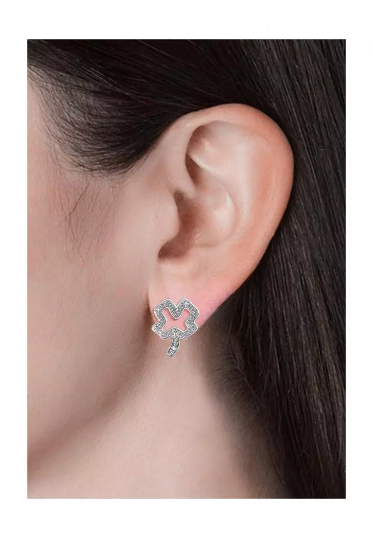 Shamrock Earring - Anting Crystal Swarovski® By Her Jewellery