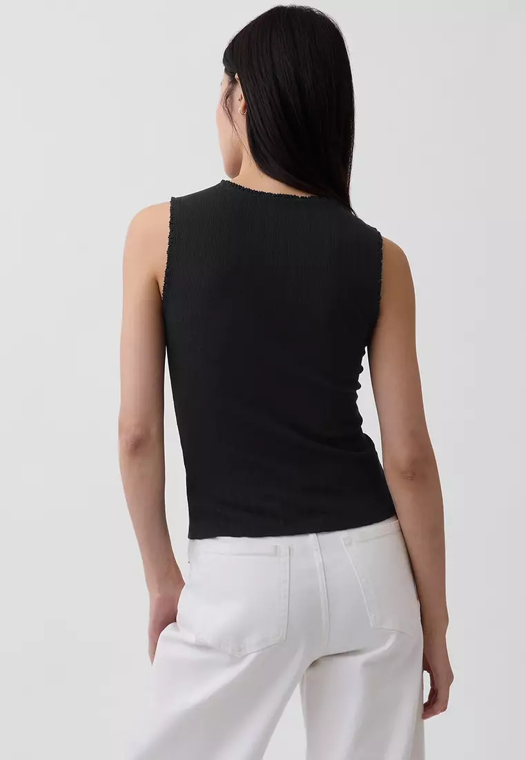 Pointelle Shell Tank Top
