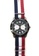 EGLANTINE silver EGLANTINE® Terrenz Unisex Steel Quartz WatchBlack Dial on Blue/White/Red NATO Strap 039D2AC9C0EB73GS_2