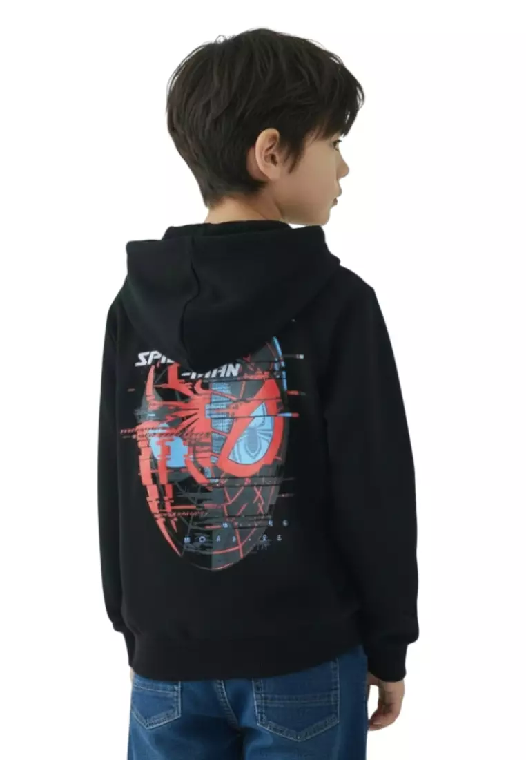 Boys Licensed Graphic Hooded Jacket "Spidey Glitch"