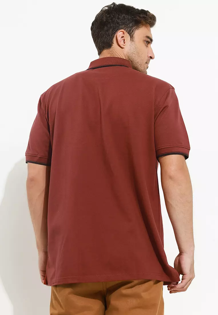 Crocodile COLE Cinnamon Kaos Kerah Pria Men Polo - Relax fit - Katun