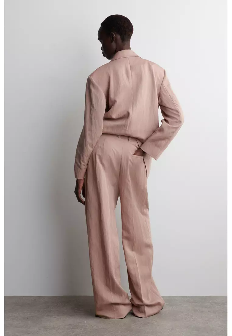 RELAXED FLUID WIDE-LEG TROUSERS