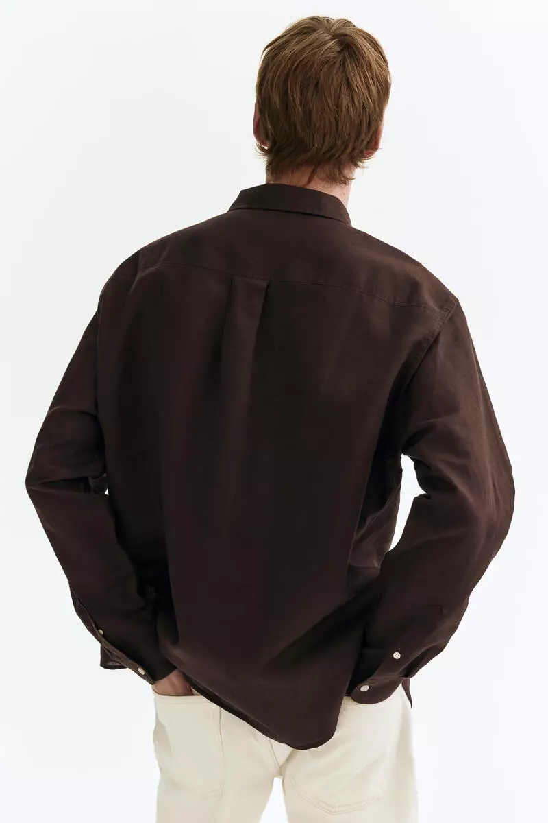 Relaxed Fit Linen-blend shirt