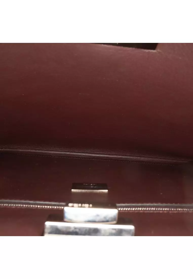 Pre-Loved Fendi Leather Peekaboo Clutch Crossbody