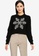 French Connection black Muri Snowflake Embroidered Jumper 7749DAA5596D99GS_1
