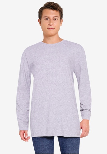 Cotton On grey Organic Long Sleeve T-Shirt 15B5CAAEE66B3FGS_1