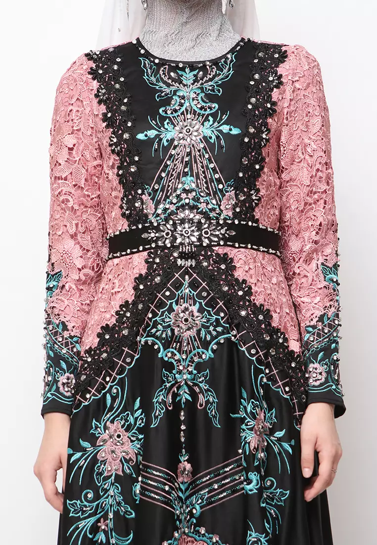 Bibiq Gamis Brokat Satin