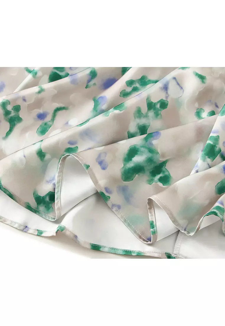 Satin Gorgeous Printed A-Line Skirt AF9901