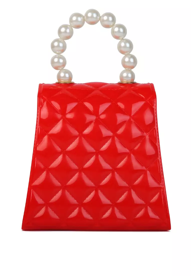 Buy London Rag Red Embellished Quilted Pattern Mini Bag 2024
