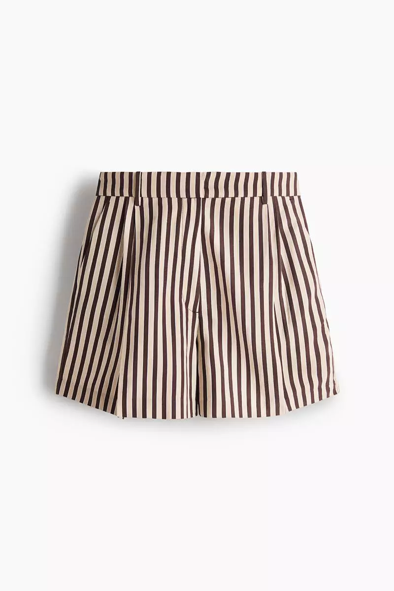 Tailored linen-blend shorts
