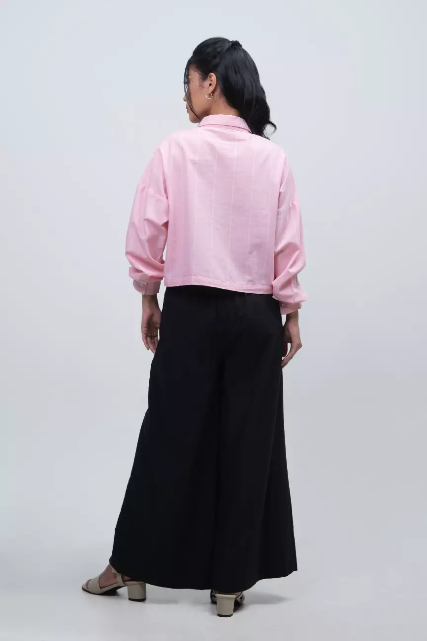 Kemeja Wanita Rosabel Peach Offwhite