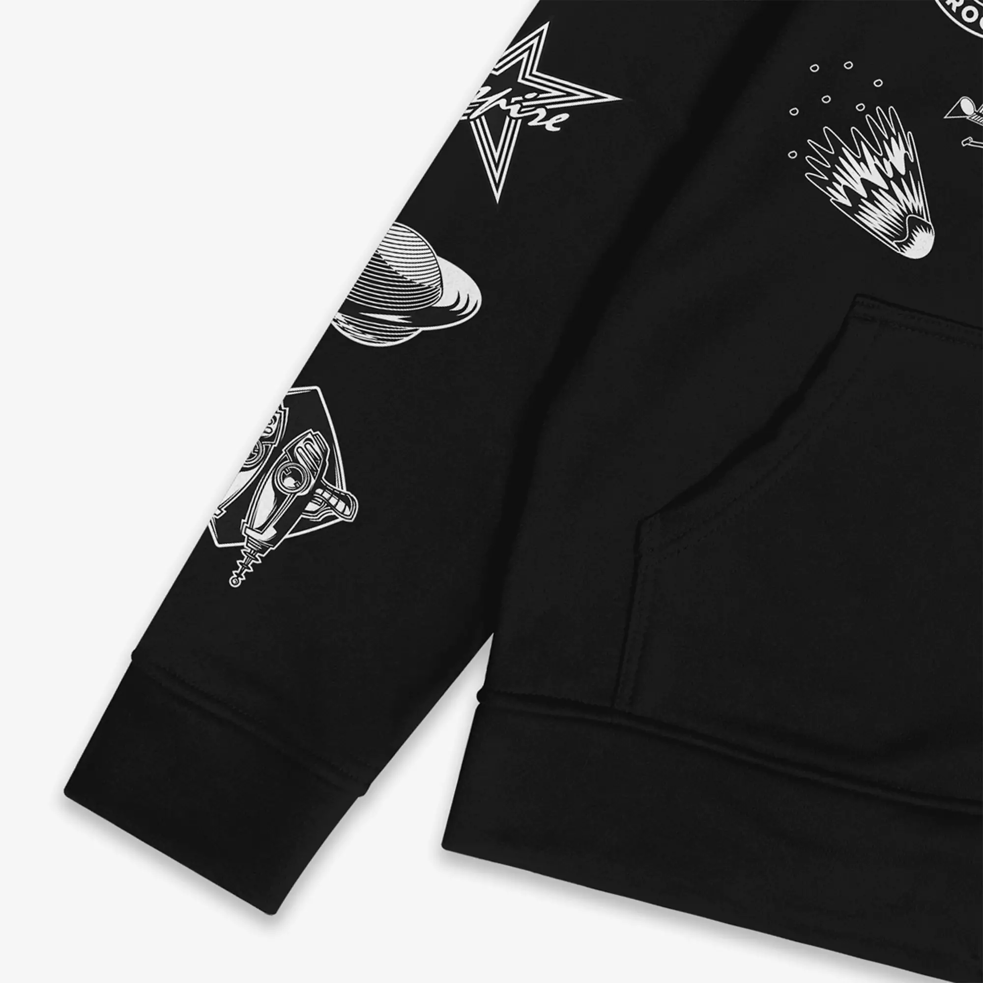 OOTDSUPPLY Unisex Cardigan Rocket Blitz Black | Outerwear Pria & Wanita CG002