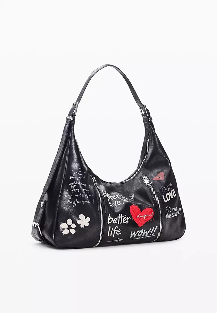 Buy Desigual Large Message Embroidered Bag 2026 Online | ZALORA