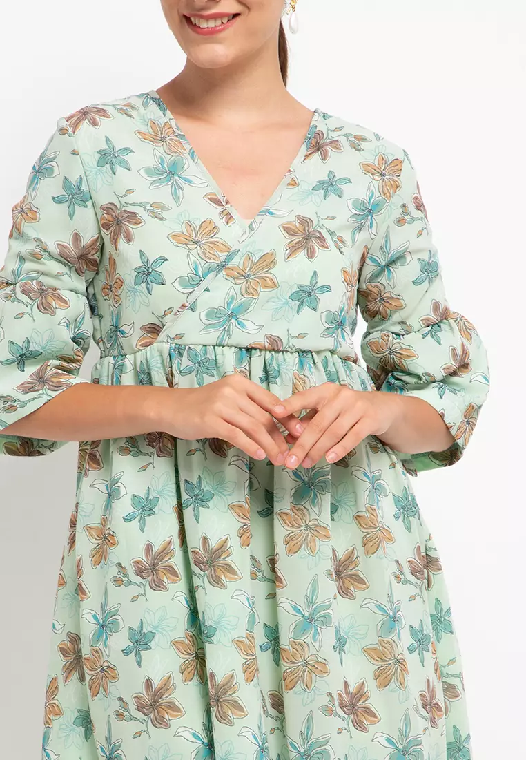 Ruffle Oversized Dress Floral