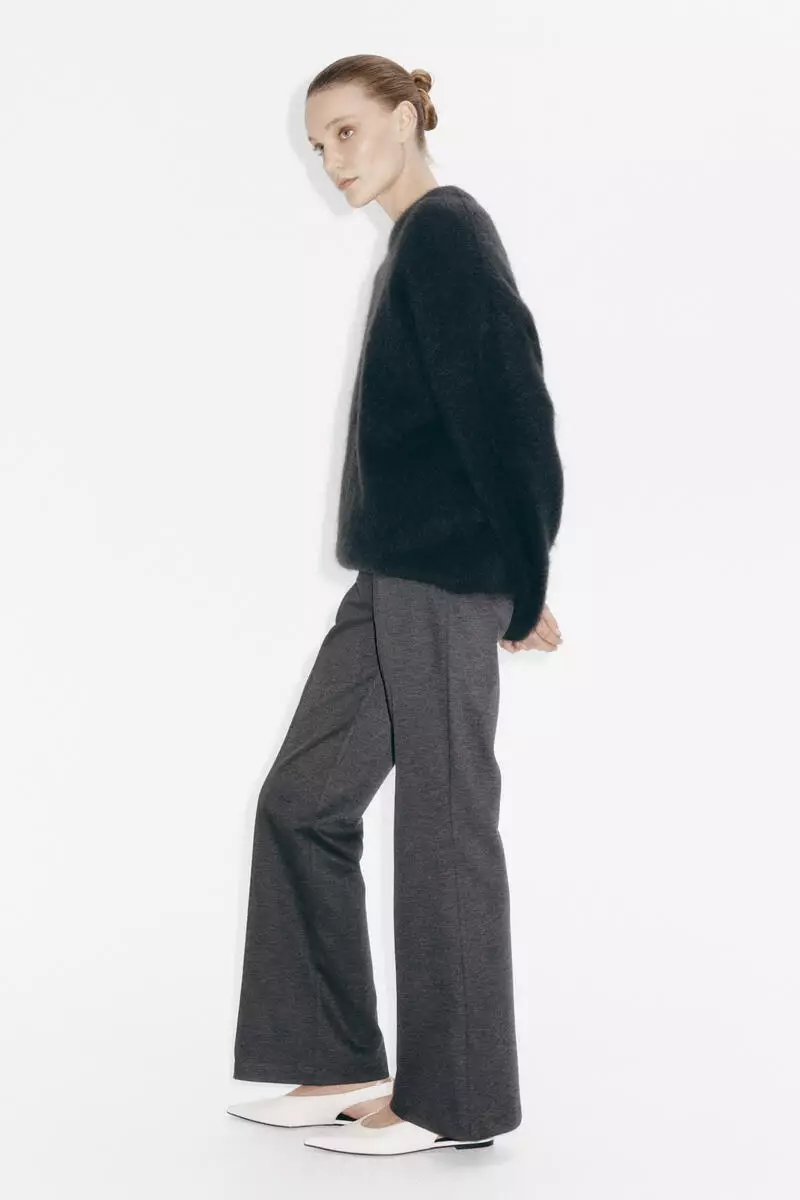 Bootcut crease-front trousers