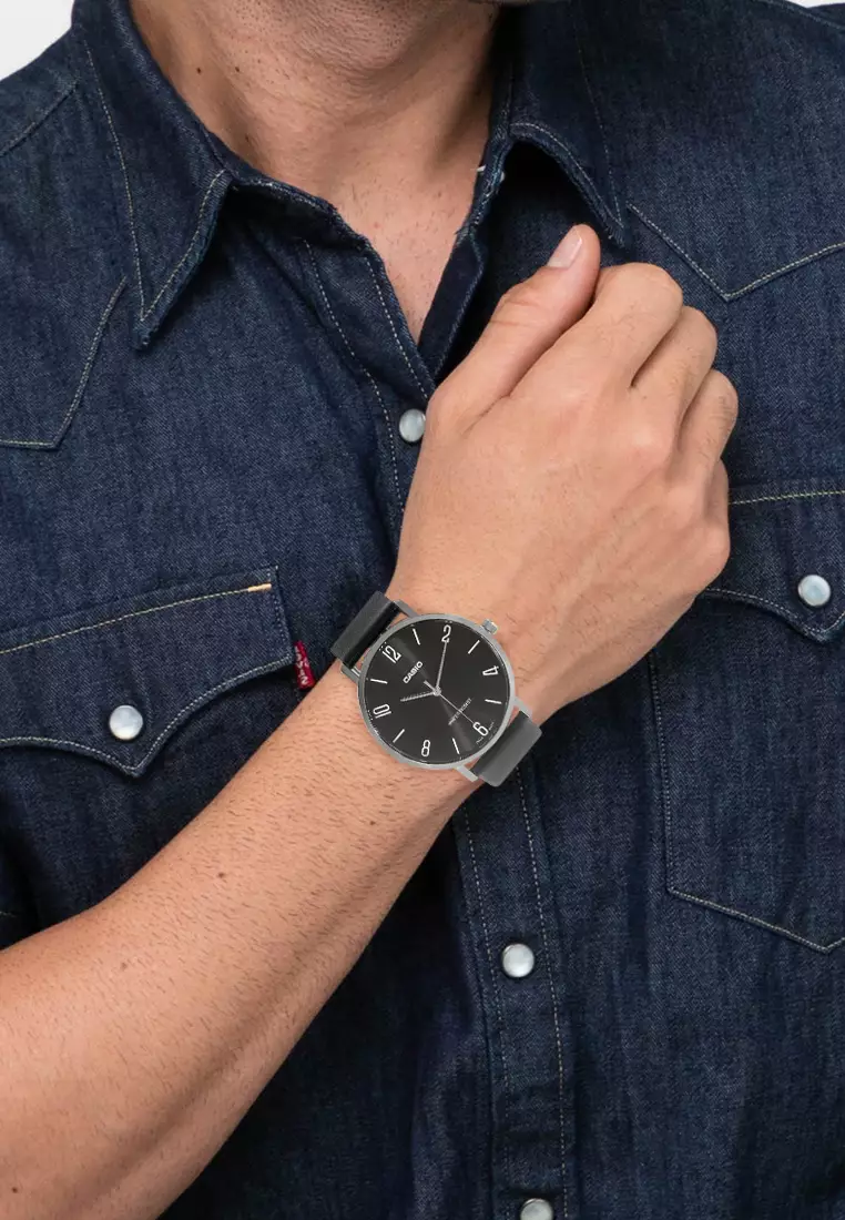 Men Analog Watches MTP-VT01L-1B2UDF