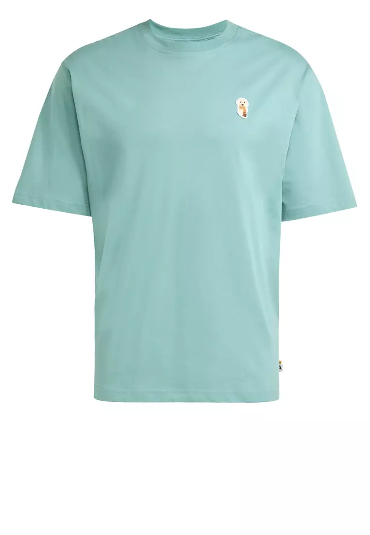 Dog Sock Patch Graphic T-Shirt