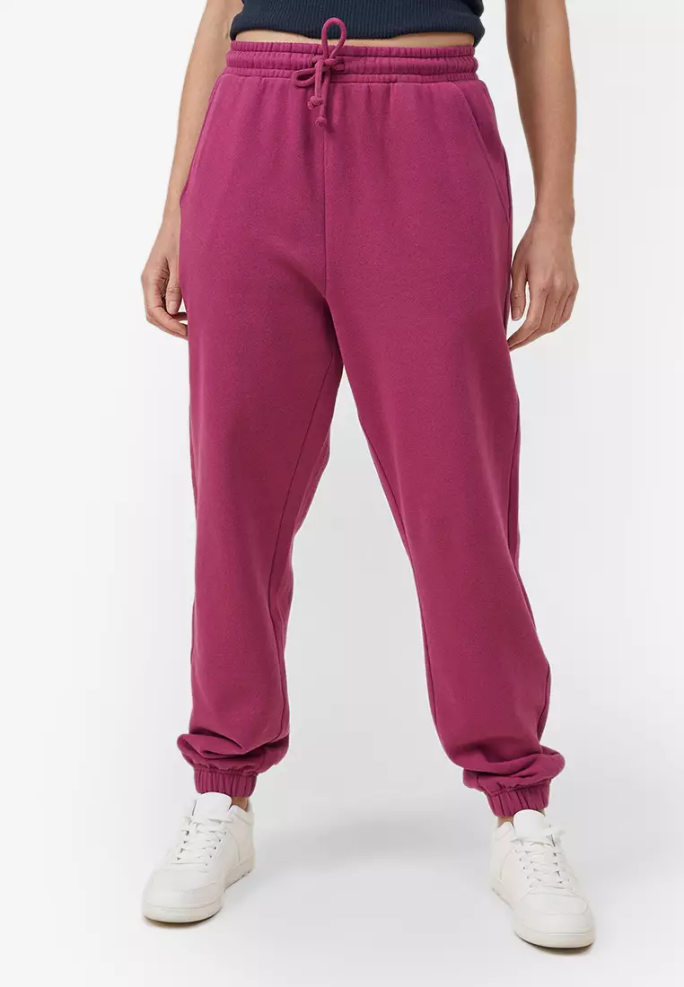 FILA Joggers Purple Tapered Womens Sweat Pants Brand New Large FREE P&P