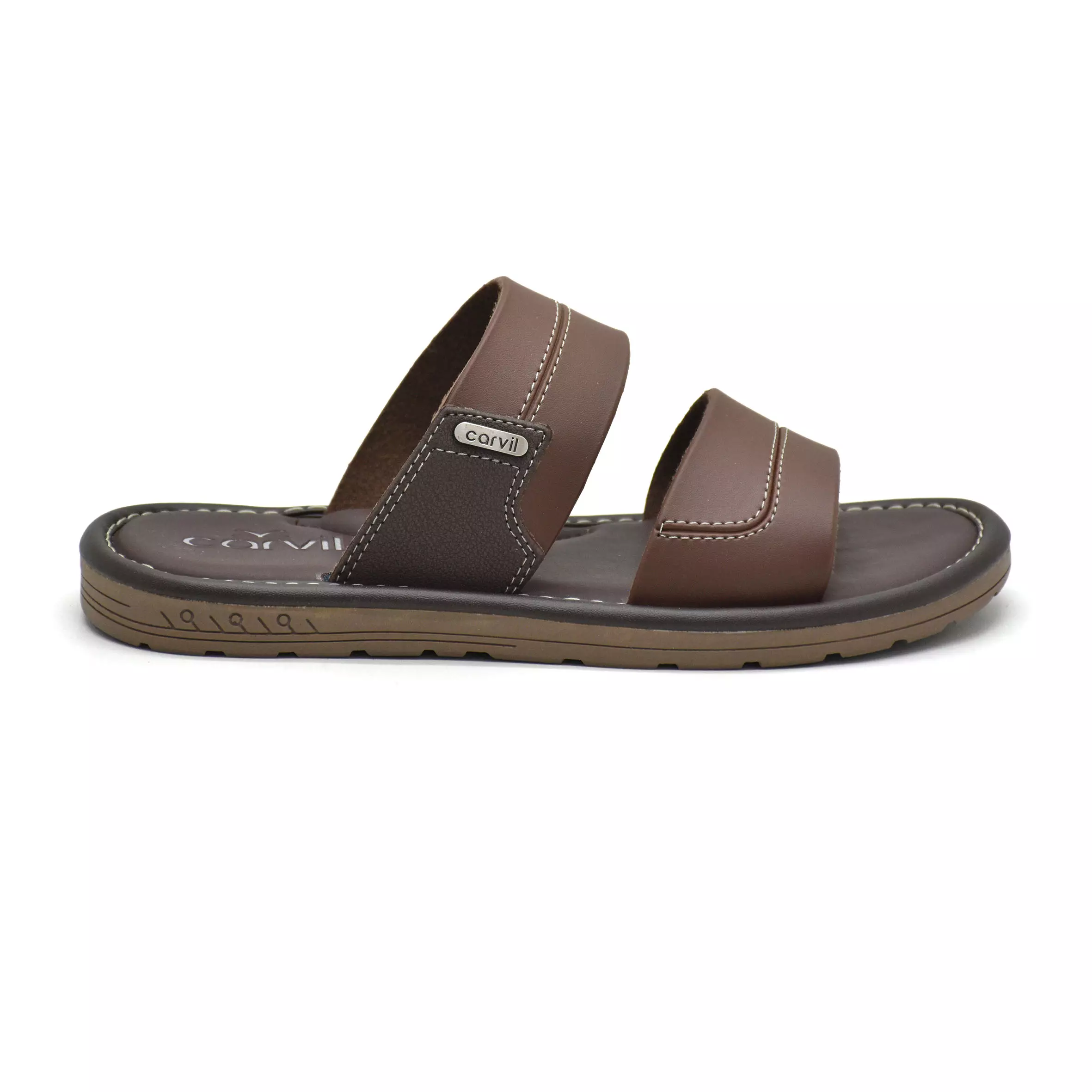 Carvil Sandal Pria Torino-02 M Dark Brown
