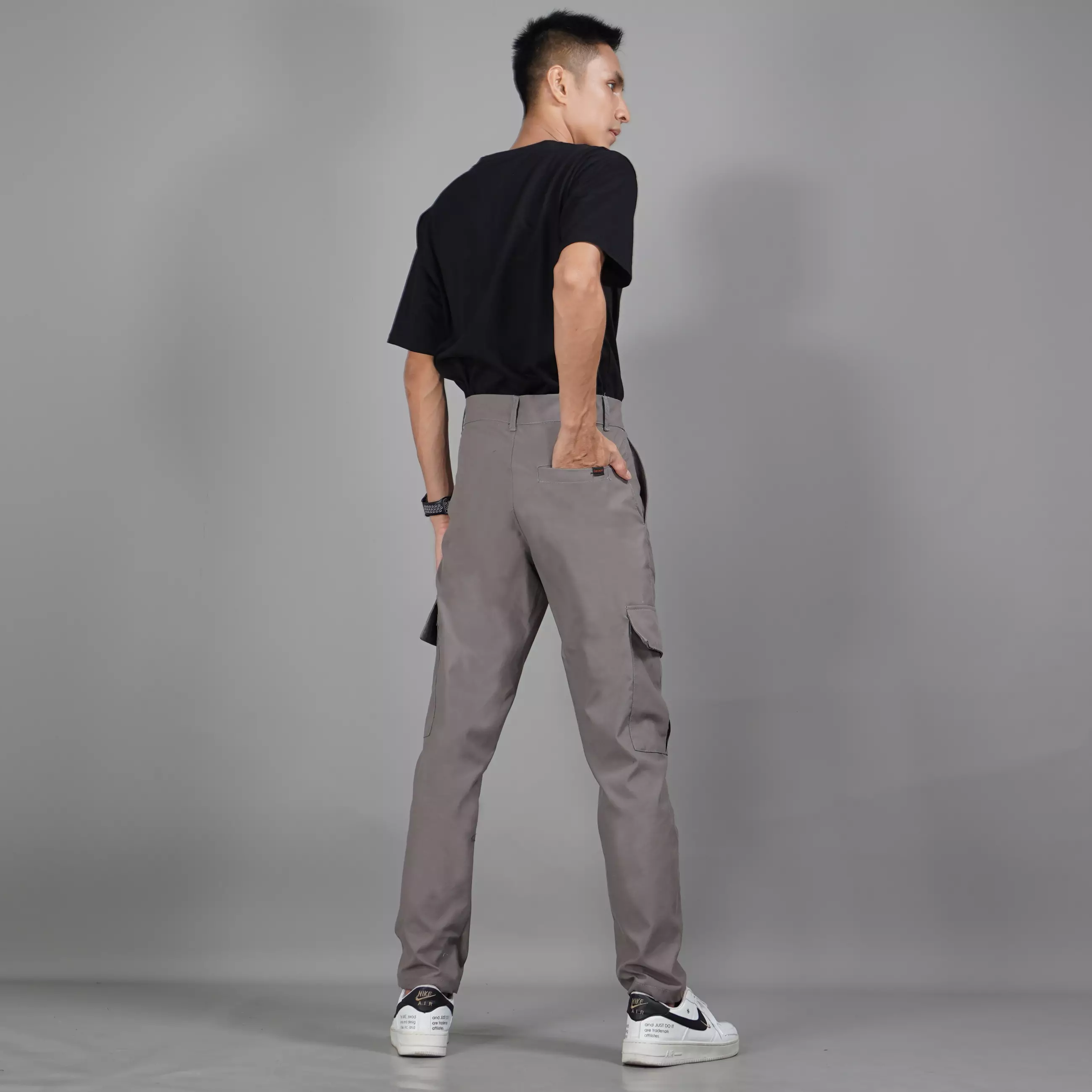 RAYMOND Celana Cargo Pria Celana Kargo Pria Cargo Pants Pria - Abu Muda
