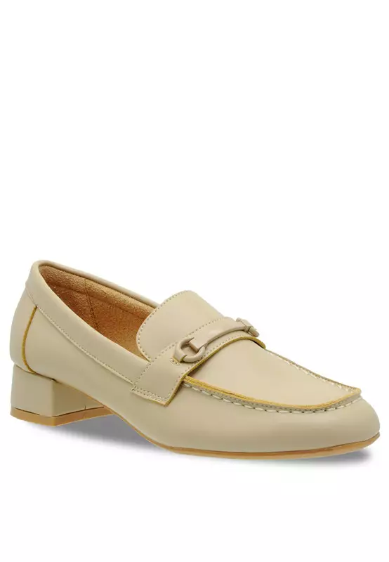 Slip On Faux Leather Fashion Heels