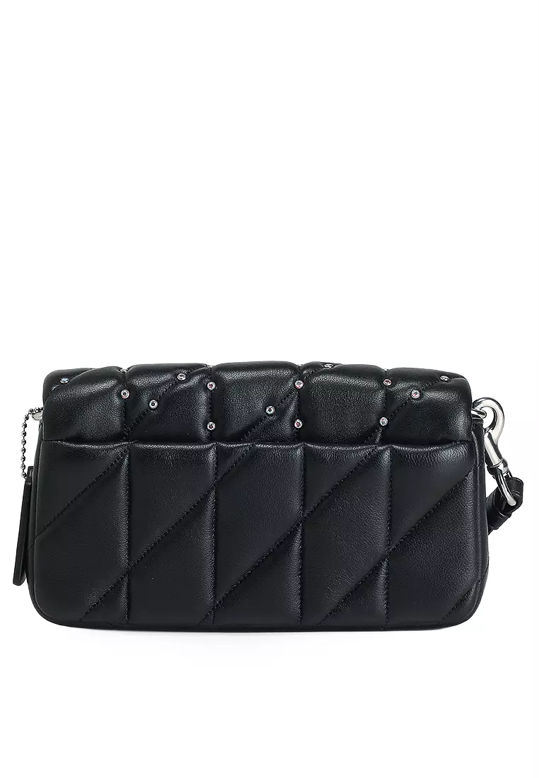 Tabby Crossbody Wristlet with Pillow Quilting and Crystal Rivets (ct)