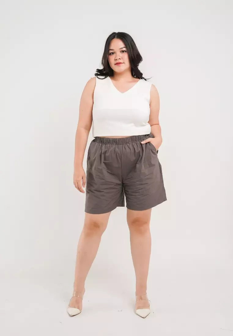 Plus Size Shorts Ha Rin Olive
