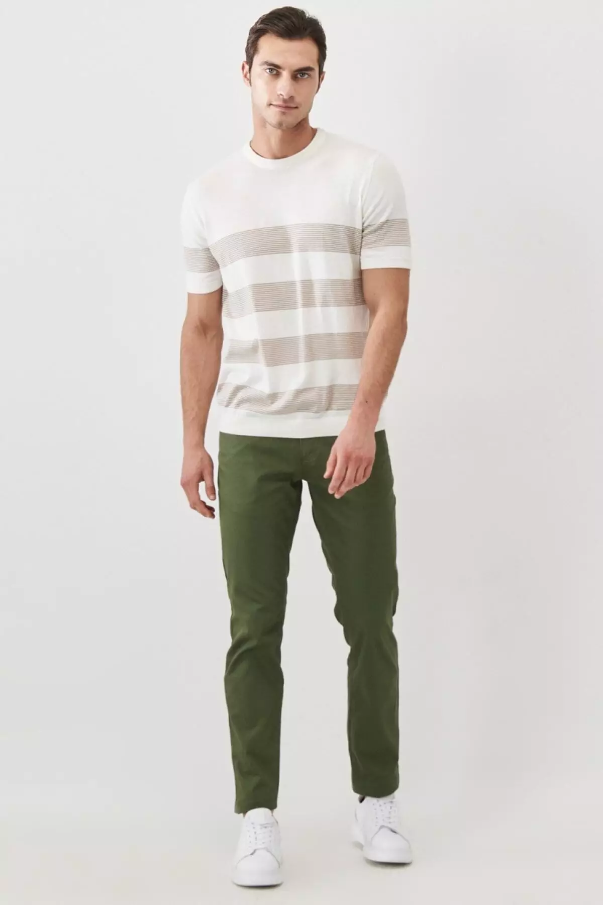 Slim Fit Long Chino Trousers