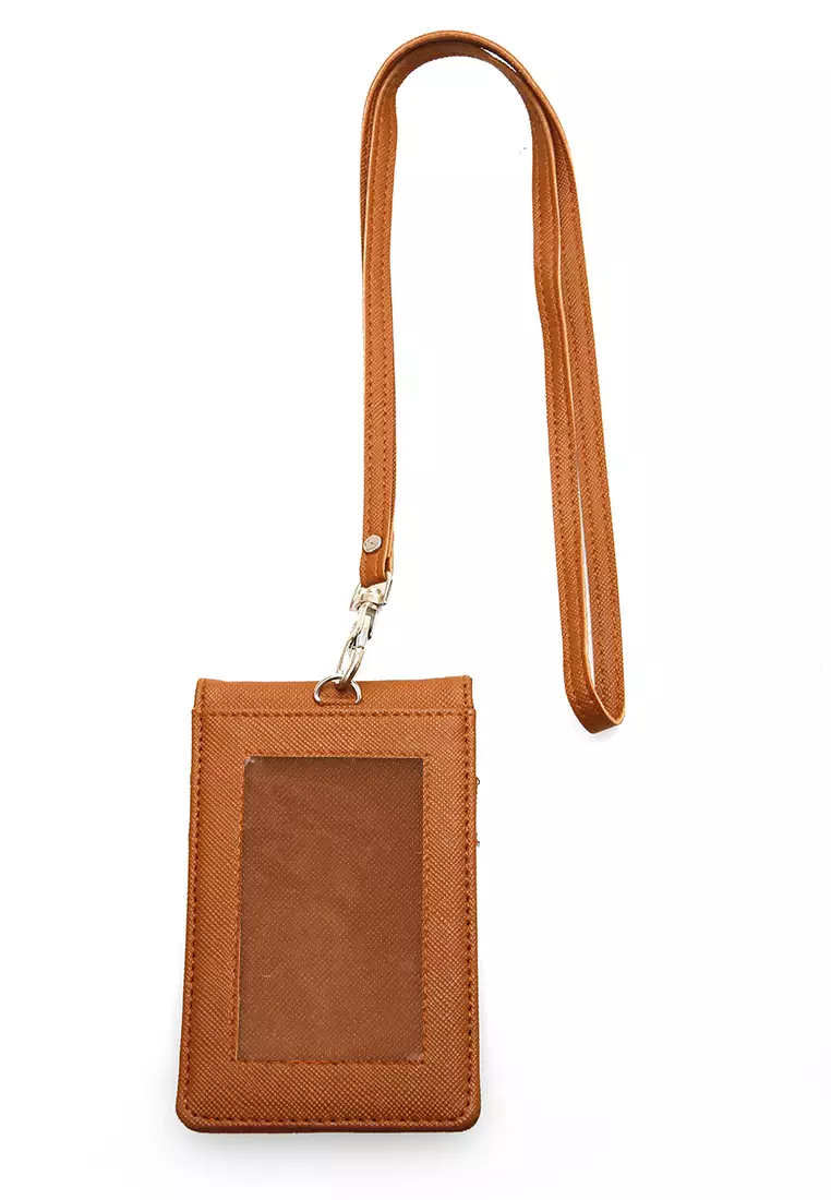 Azka Card Holder Two Side Bentuk Simple dan Minimalis - Coklat Muda