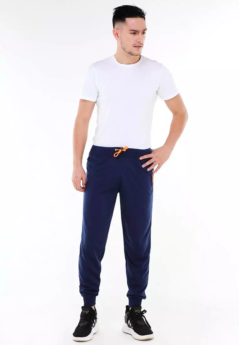 Locko Celana Panjang Jogger Pria Plain Sporty Casual Long Pants Material Babyterry ORIGINAL - Navy