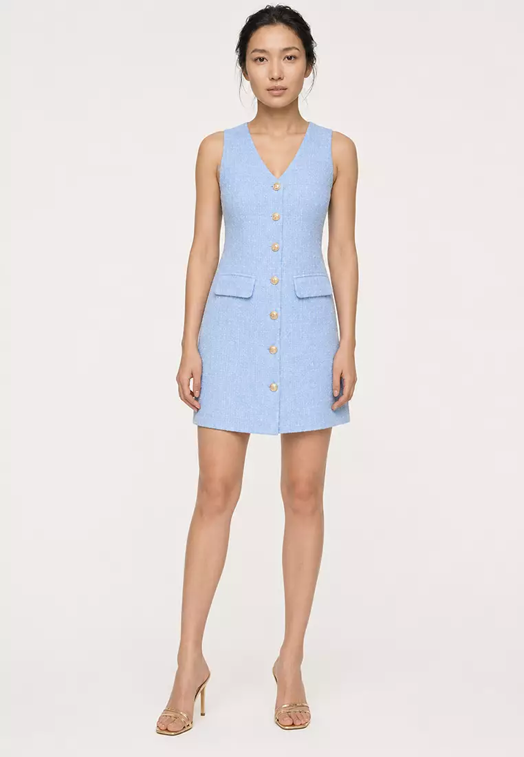 Selianne Women's Casual V-Neck Sleeveless Button-Up Detailed Waist A Line Blouse Elegant Suitable For Work Commute Vacation Spring Summer P 56036698