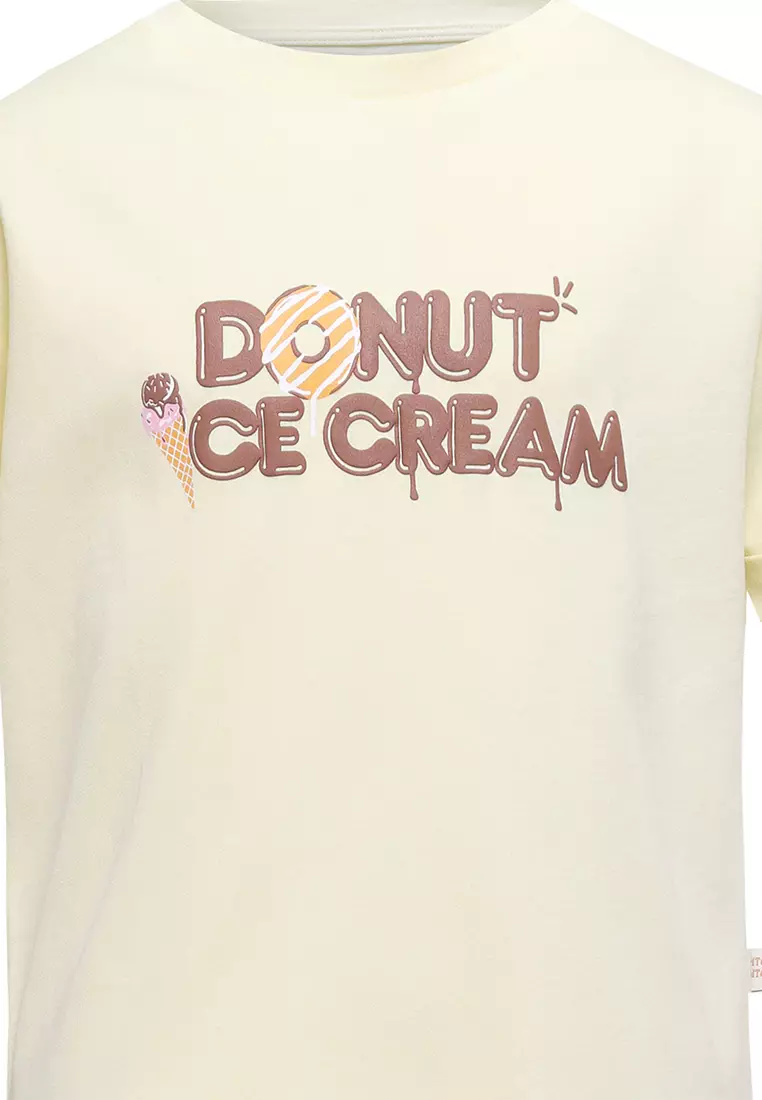 Pito Dito Girl Gingernut T-shirt Pendek anak Kuning Muda - Size 4