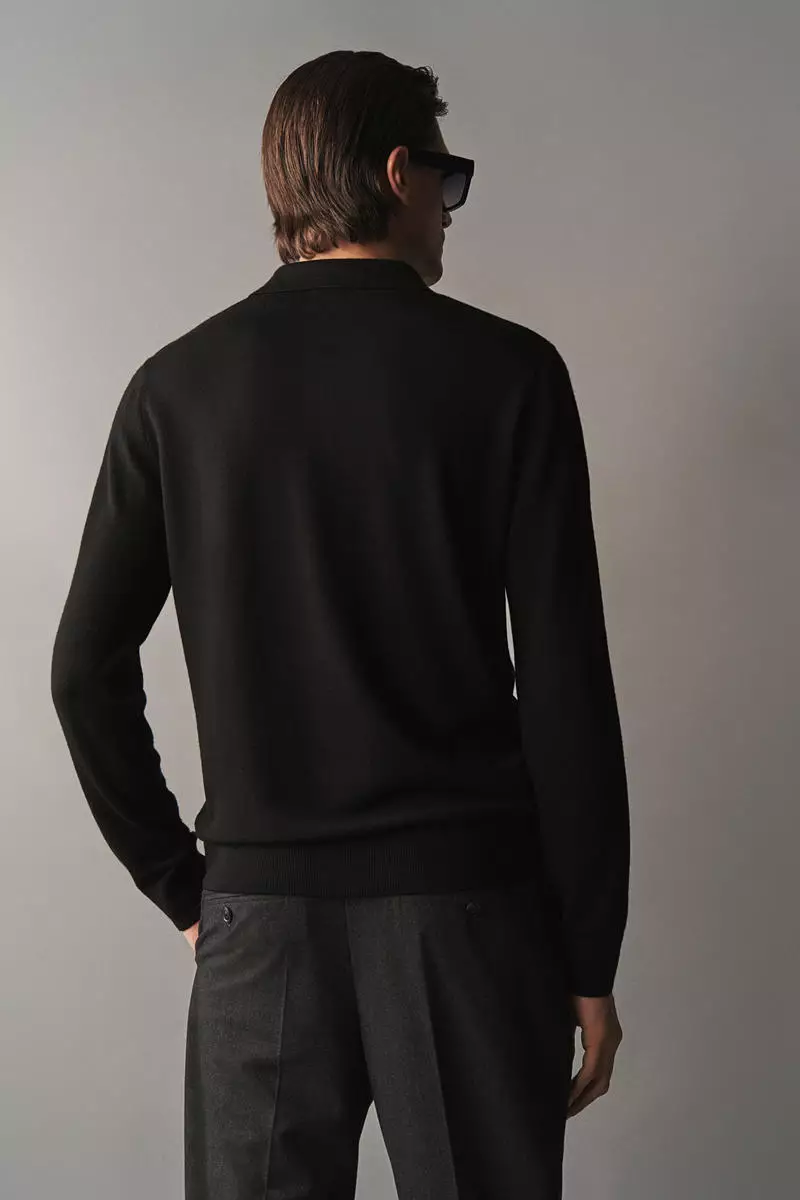 Slim Fit Wool polo shirt