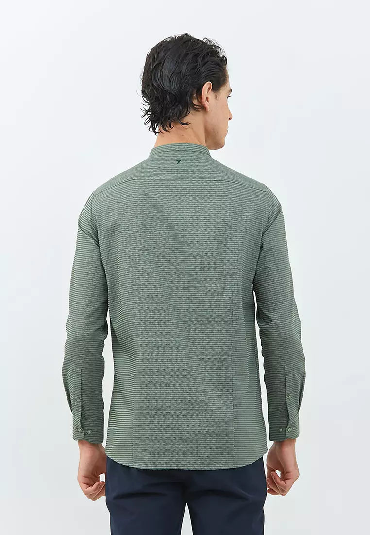 Jobb Dilkash Koko Pria Lengan Panjang Slim Fit Olive