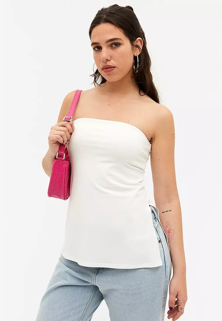 Cheap white hot sale tube tops