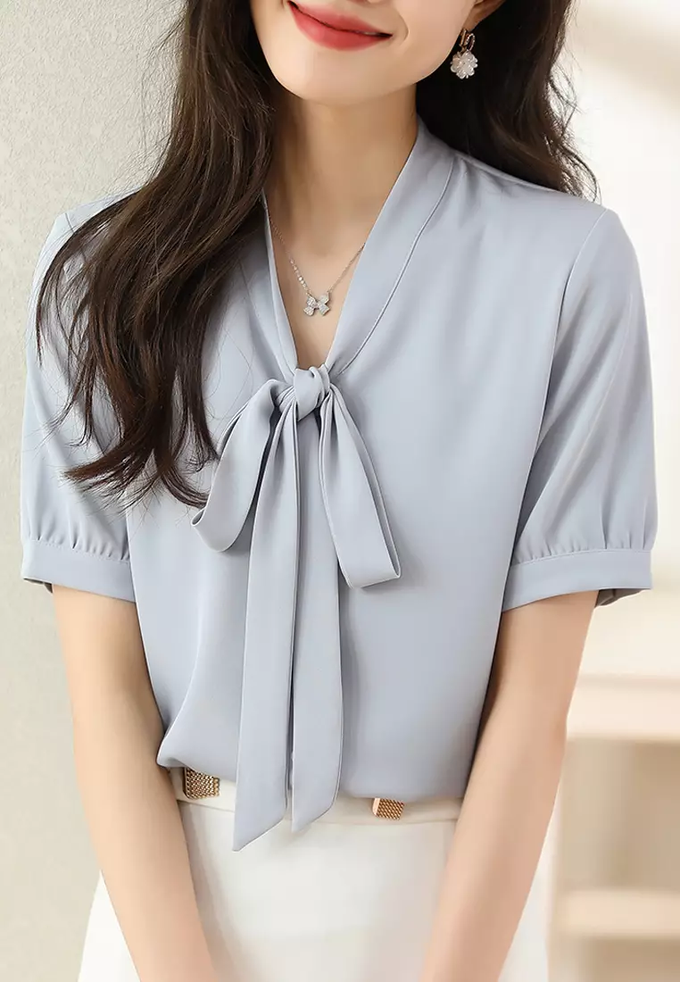 Tie Collar Blouses