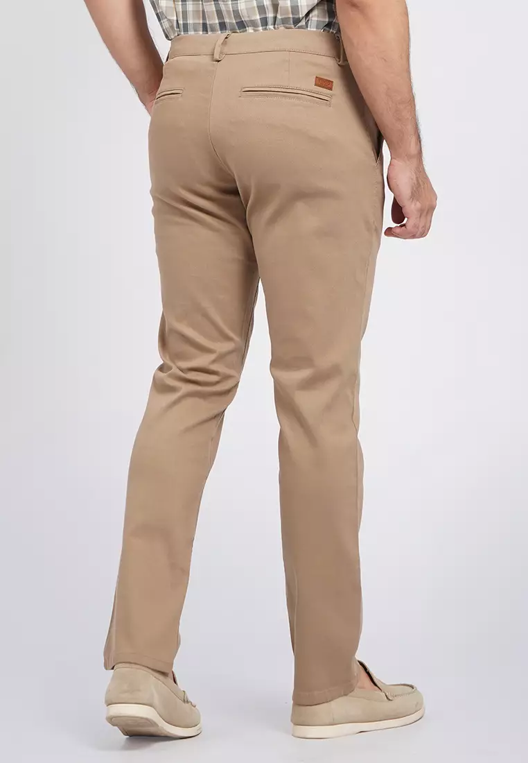 Tapered Slim Fit Textured Pants
