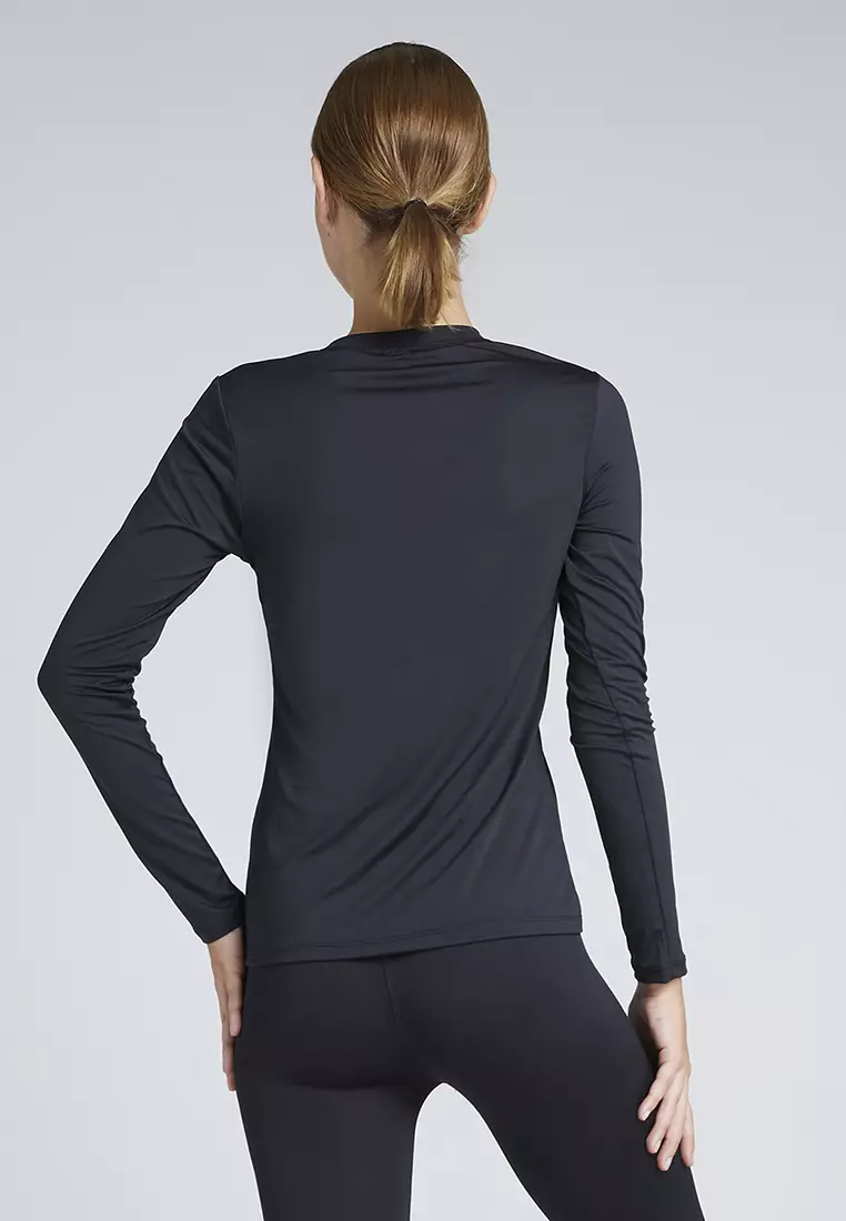 Flexzone Long Sleeves Sport Shirt Women Essential Black