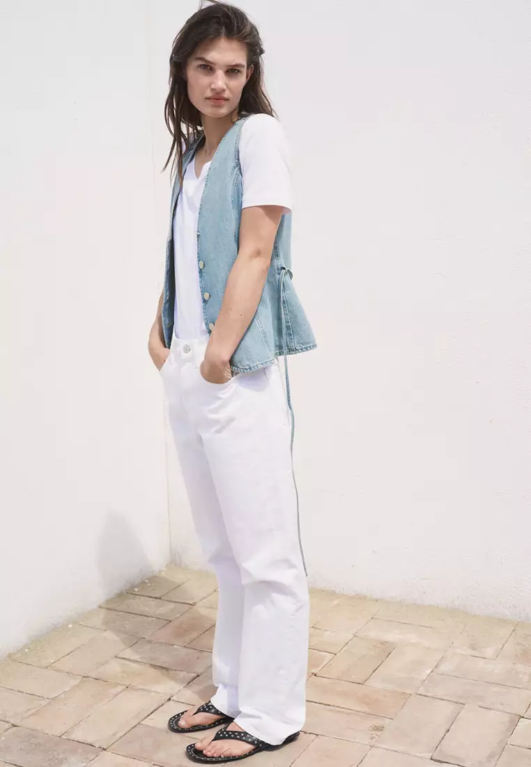 Buttoned Denim Gilet