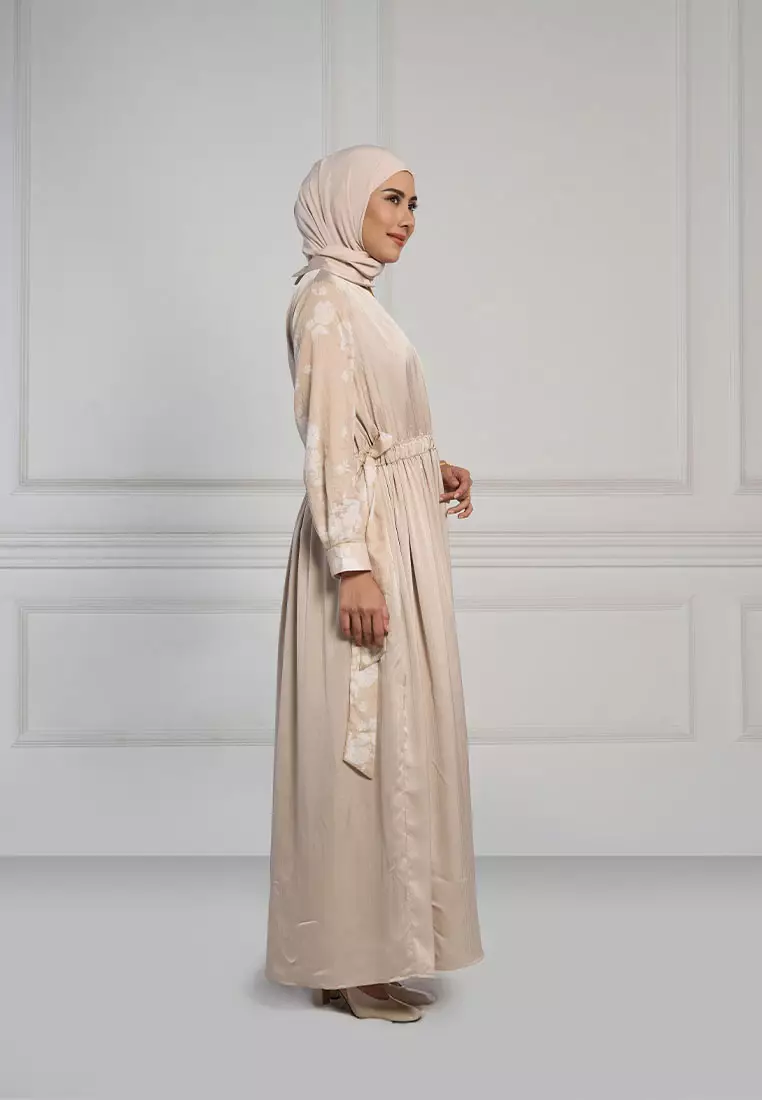 Kami Alia Chinched Waist Dress Sand