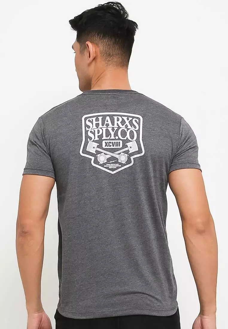 Jual SHARKS Sharks - Two-Toned Motor Tshirt - Black [SGB105987600 ...