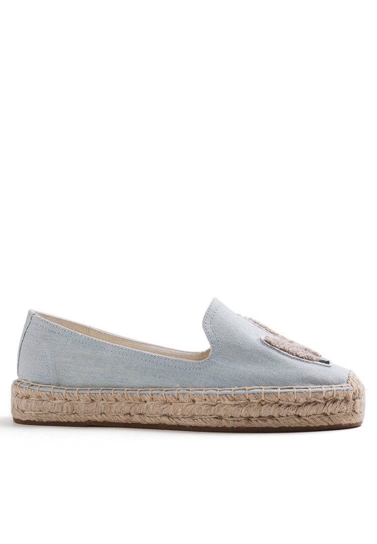 Platform Embroidery Canvas Espadrilles HB01