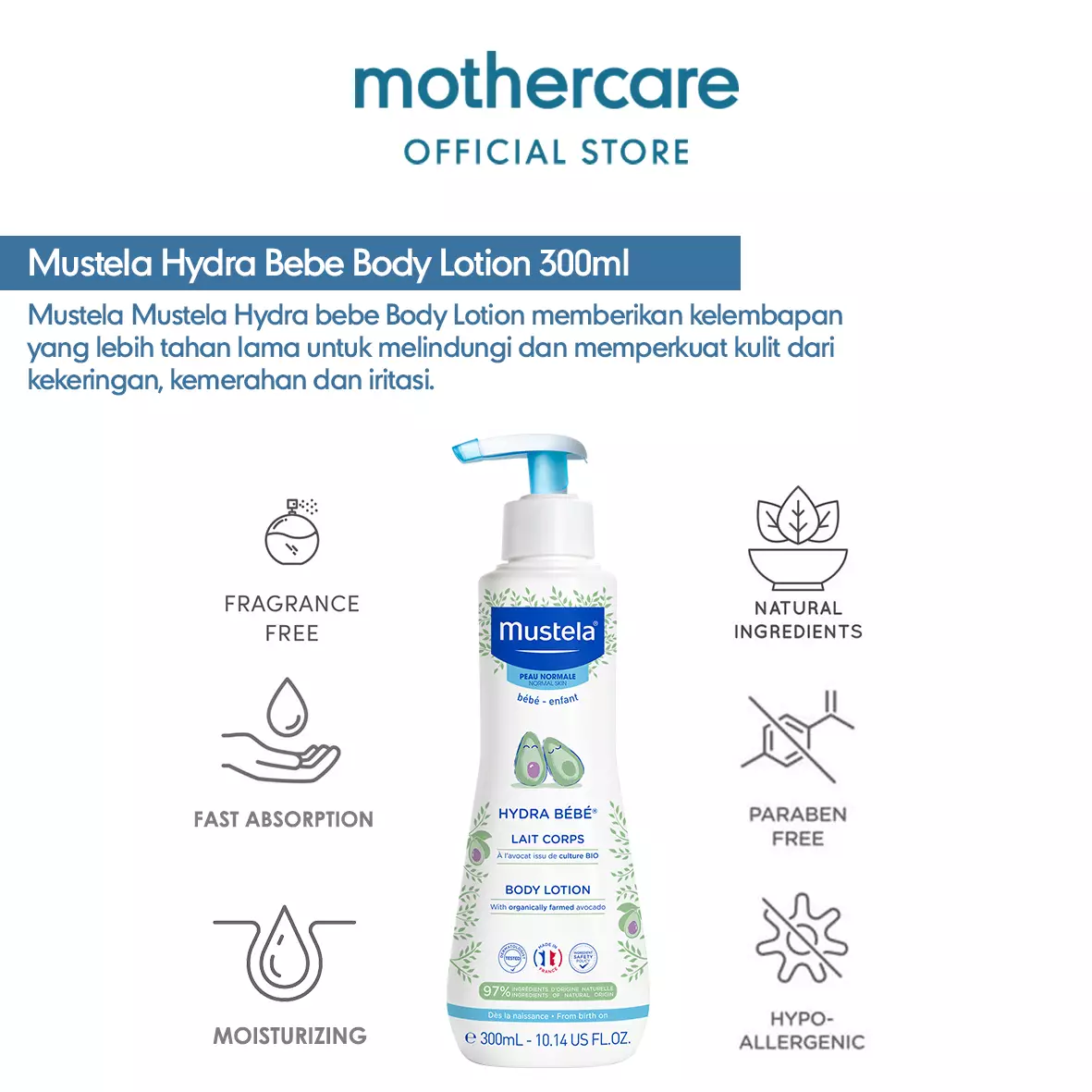Mustela Hydra Bebe Body Lotion 300 ml