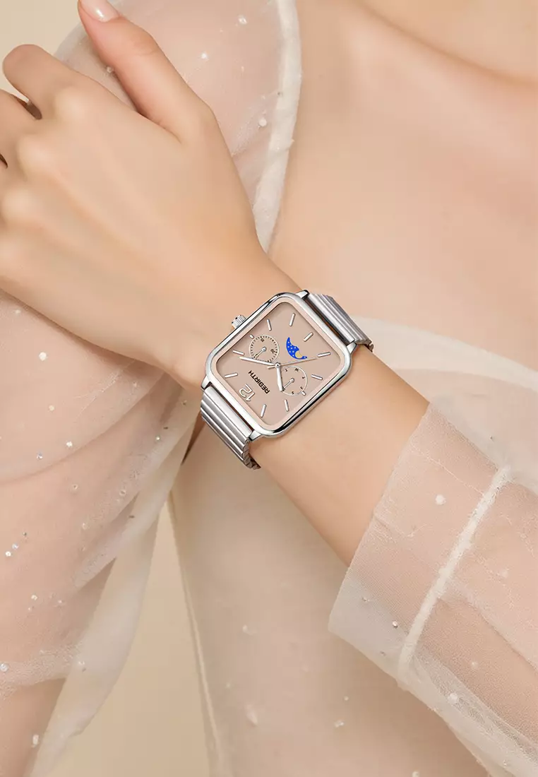 Jam Tangan Wanita Elegan Mewah Casual Anti Air Original Kekinian Tali Stainless Steel Jam Tangan Cewek yellow