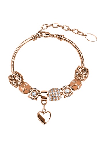 Her Jewellery Bellissa Charm Bracelet (Rose Gold) - Made with Swarovski Crystals 7B168AC7B9319EGS_1