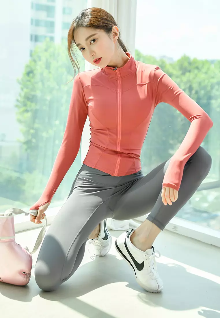 (2PCS) Quick Dry Running Fitness Yoga Dance Set (Tops+Bottoms)