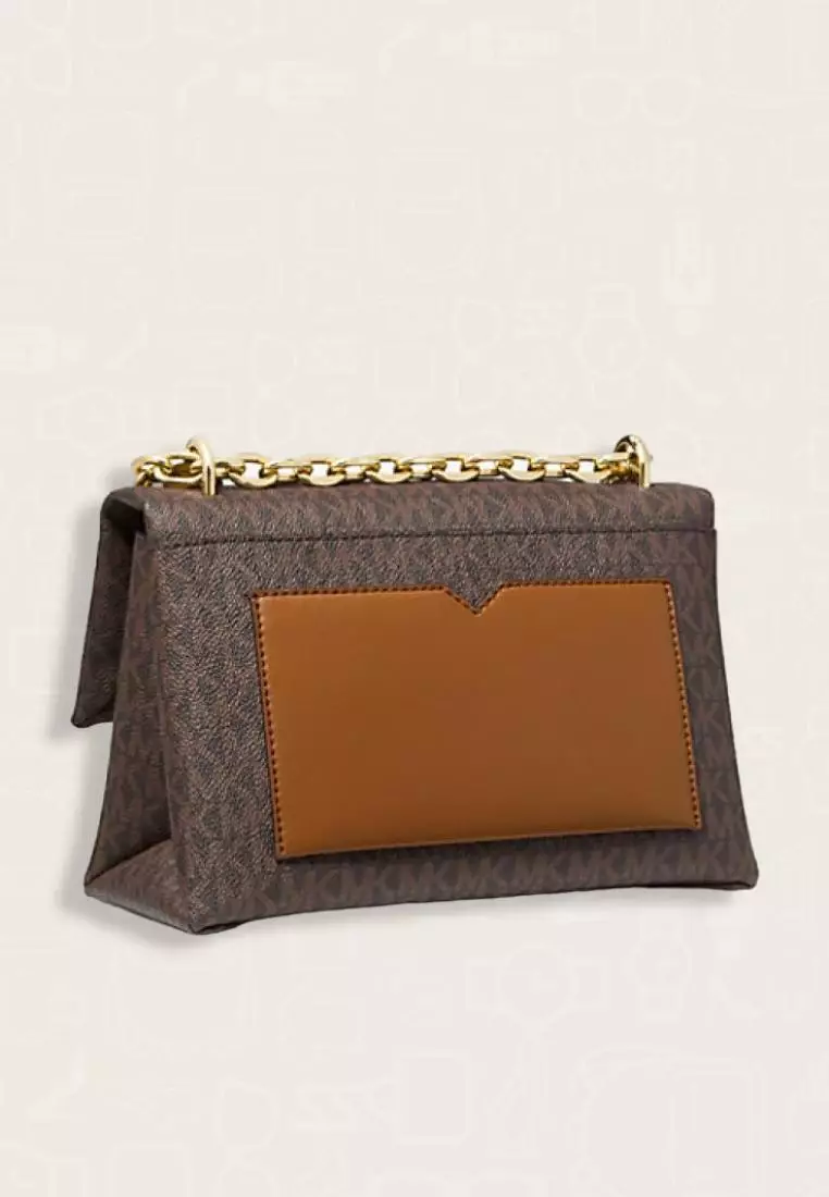 Michael Kors Cece Medium Logo Shoulder Bag Brown