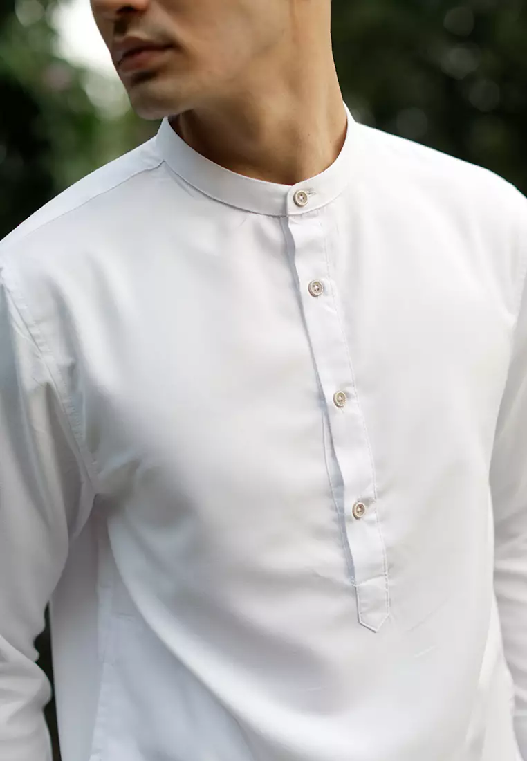 OXCON Kemeja Setelan Koko Kurta Moslem Wear White